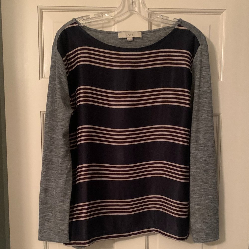 2/$20 LOFT Mixed Media Tunic - Size Medium